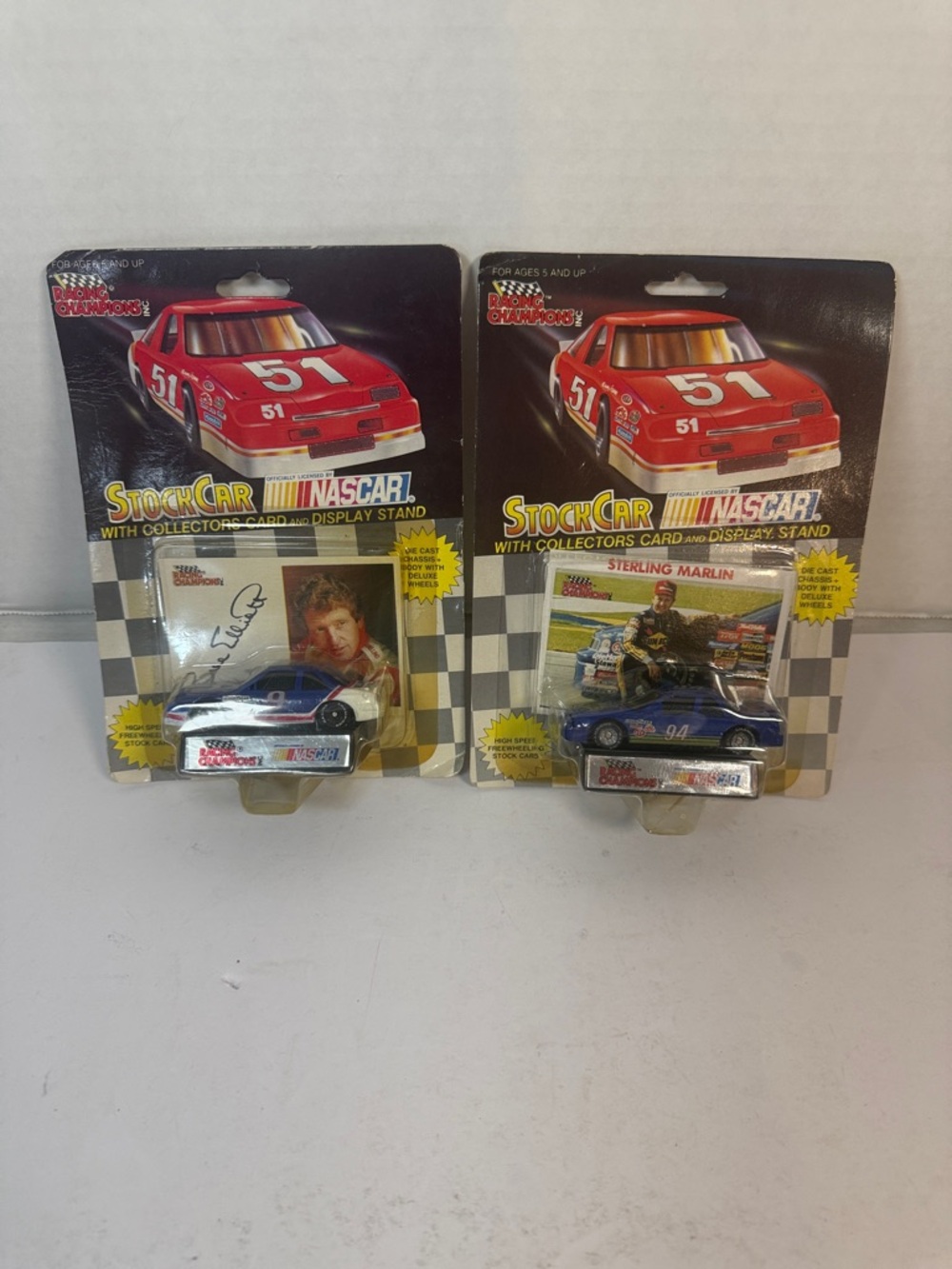 Nascar Blue & Silver Stock Car Twin Pack - Die-Cast Collectibles